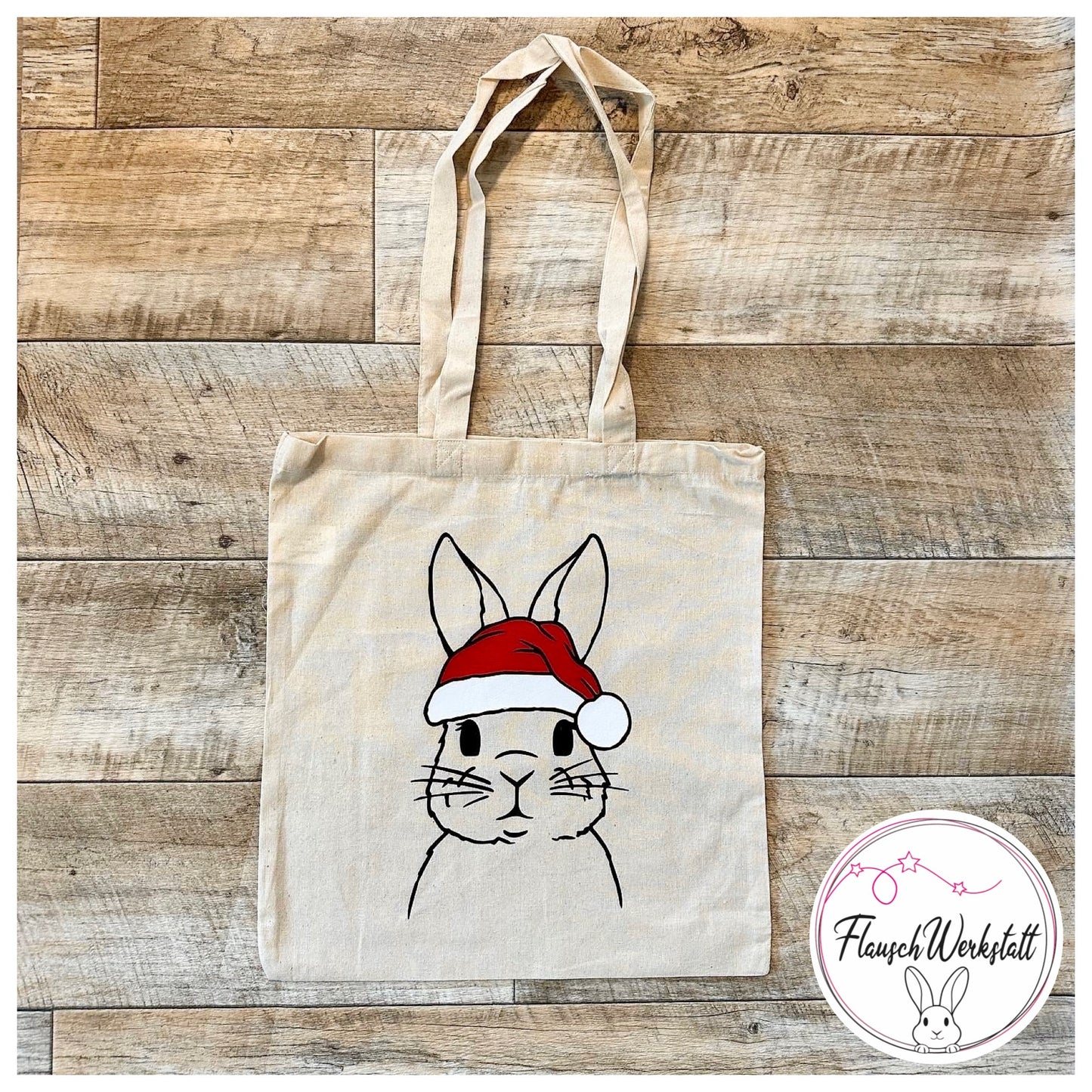 Einkaufsbeutel „Weihnachtshasi“