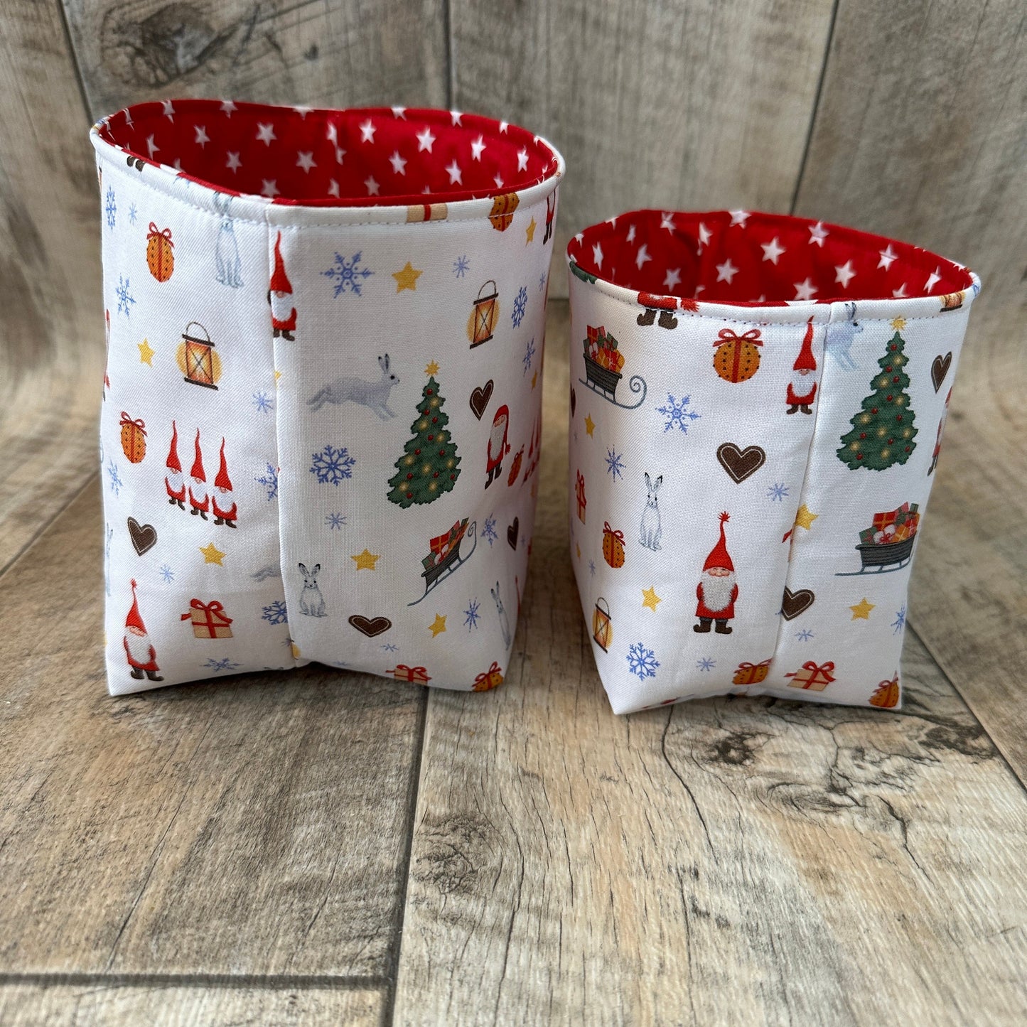 Utensilo / Stoffkorb / Hase / Kaninchen  / Weihnachten / Wichtel / Nikolaus / Weihnachtsmann / Tannenbaum / Geschenk