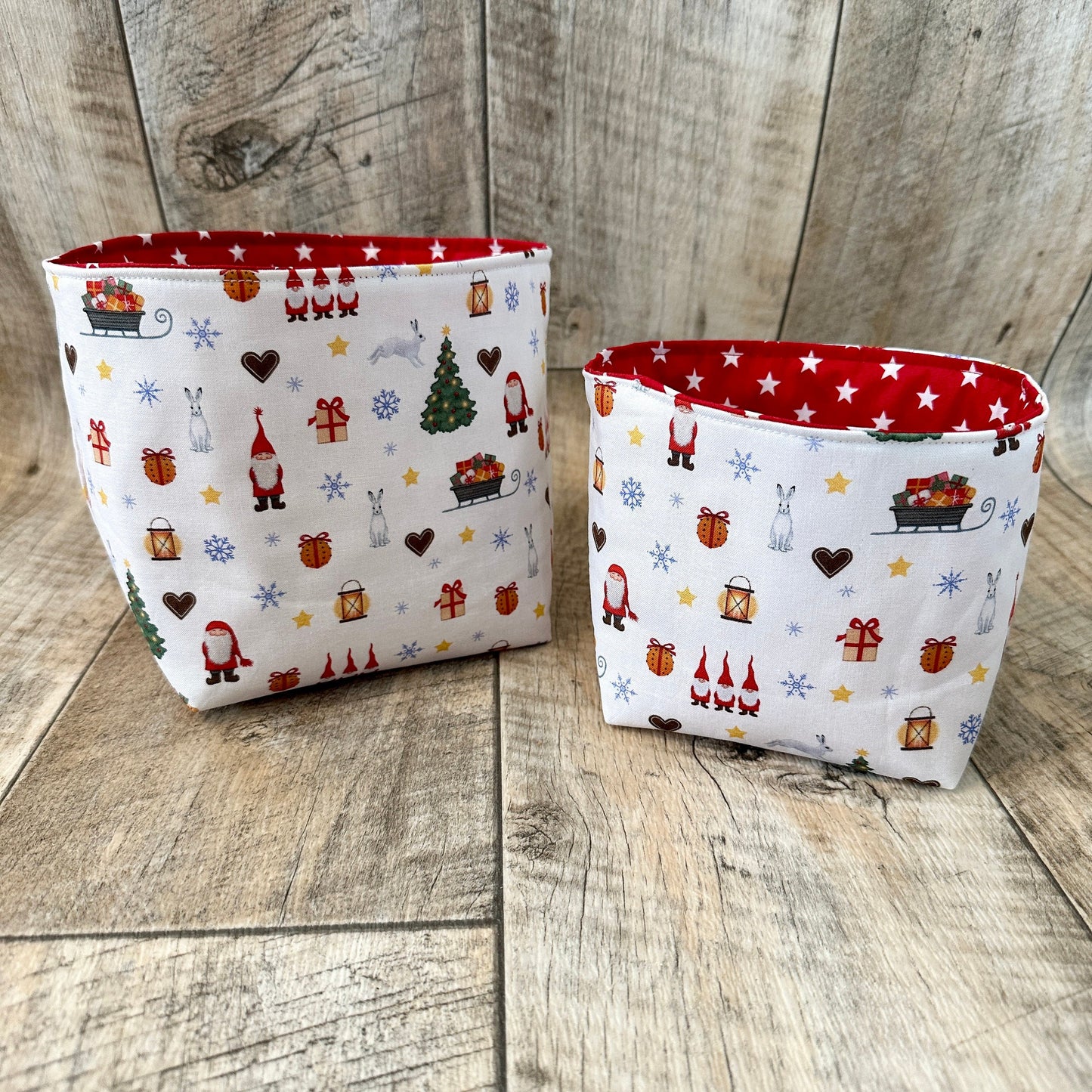 Utensilo / Stoffkorb / Hase / Kaninchen  / Weihnachten / Wichtel / Nikolaus / Weihnachtsmann / Tannenbaum / Geschenk