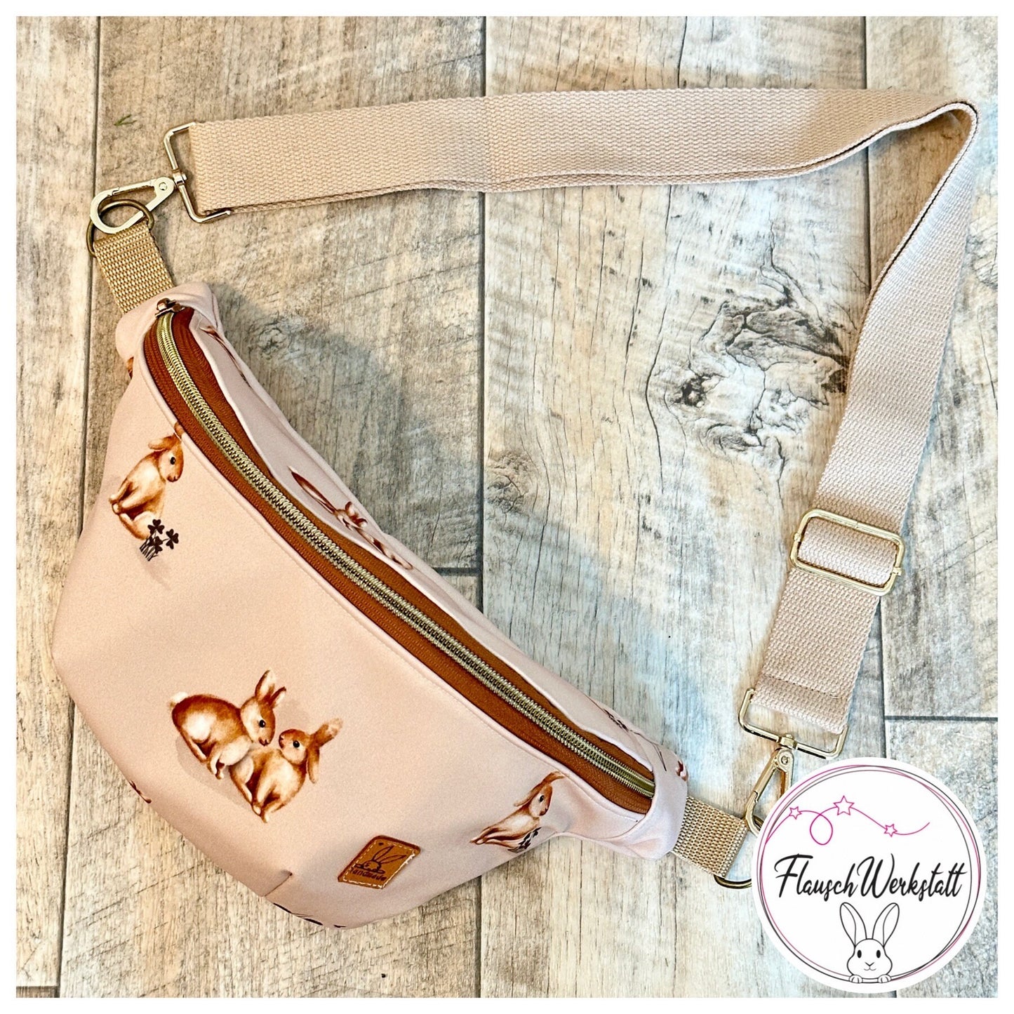 Crossbodybag „Kaninchen beige“