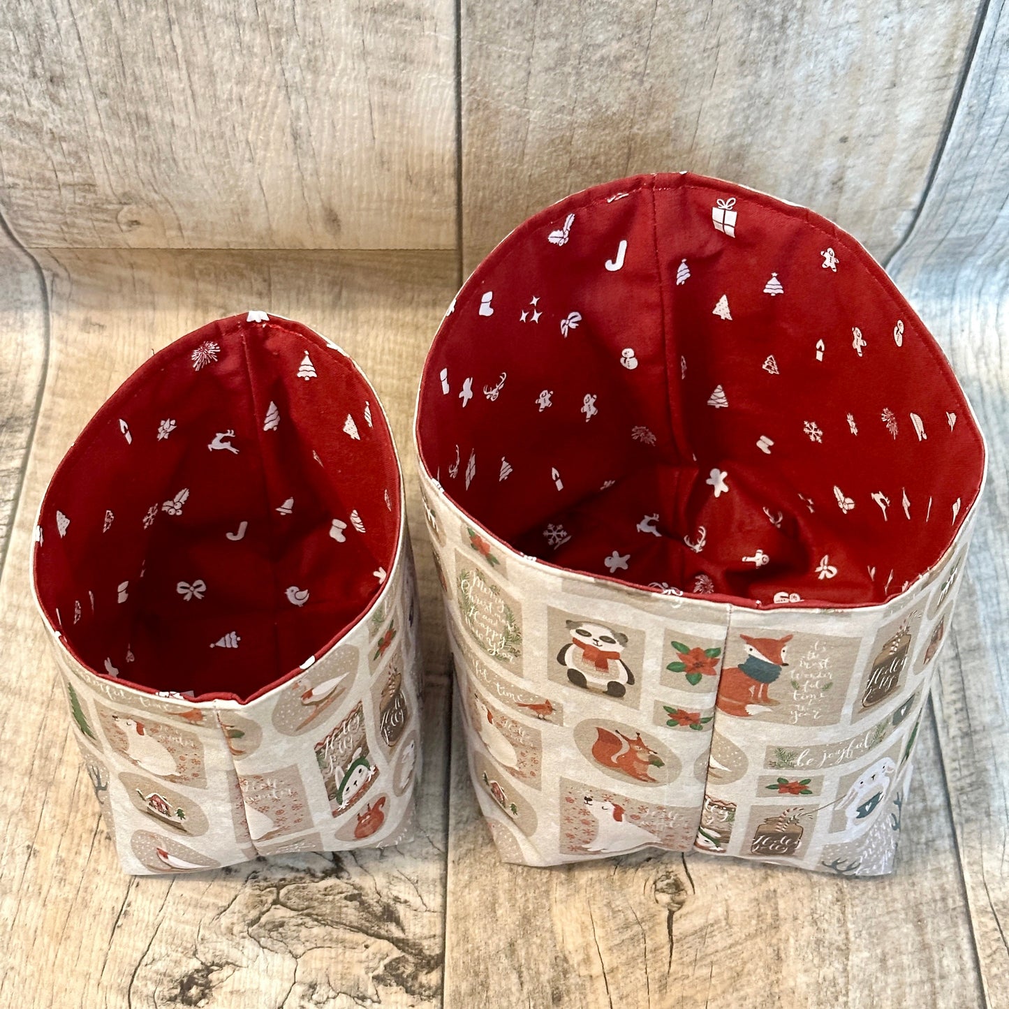 Utensilo / Stoffkorb / Hase / Kaninchen  / Weihnachten / Nikolaus / Winter / Eichhörnchen / Geschenk / Eisbär / Korb