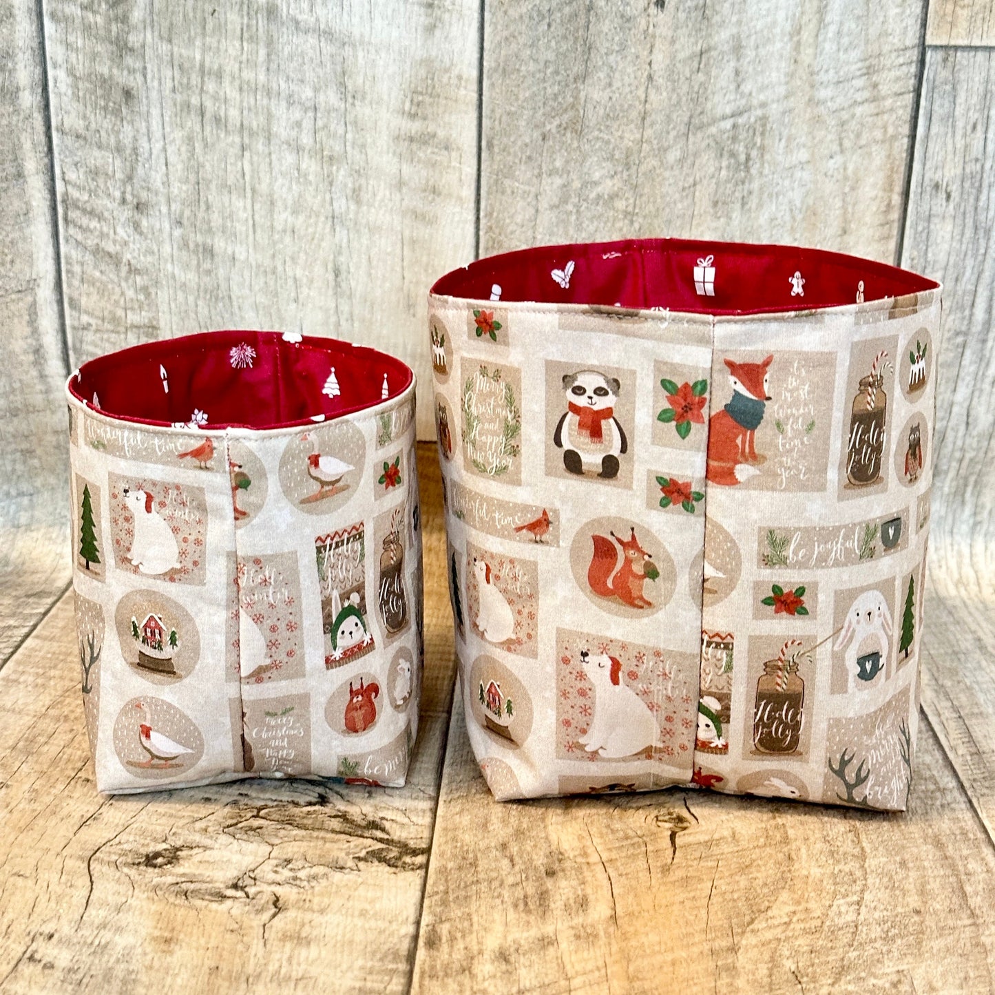 Utensilo / Stoffkorb / Hase / Kaninchen  / Weihnachten / Nikolaus / Winter / Eichhörnchen / Geschenk / Eisbär / Korb