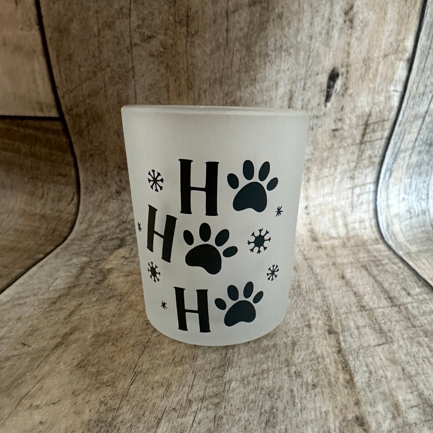 Teelichtglas Weihnachten „Katze & Hund“