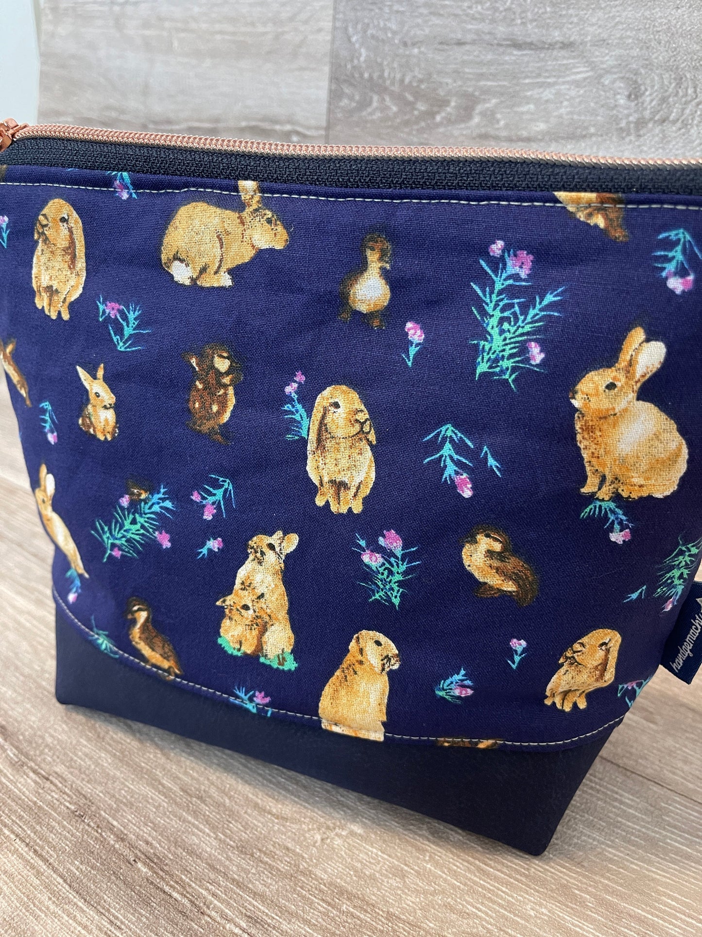 Kosmetiktasche "Kaninchen blau groß"
