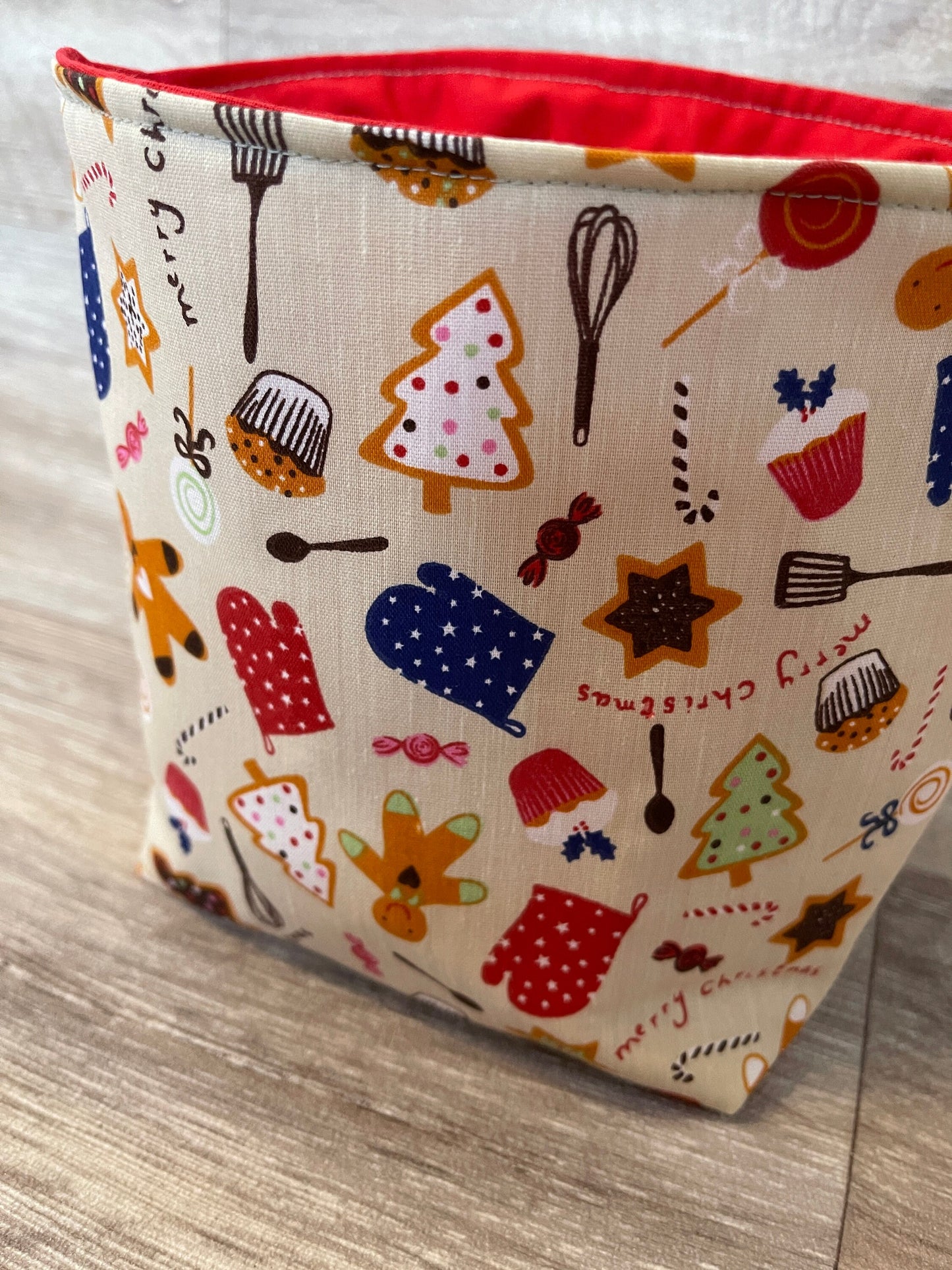 Stoffkörbchen "Weihnachtsbäckerei"