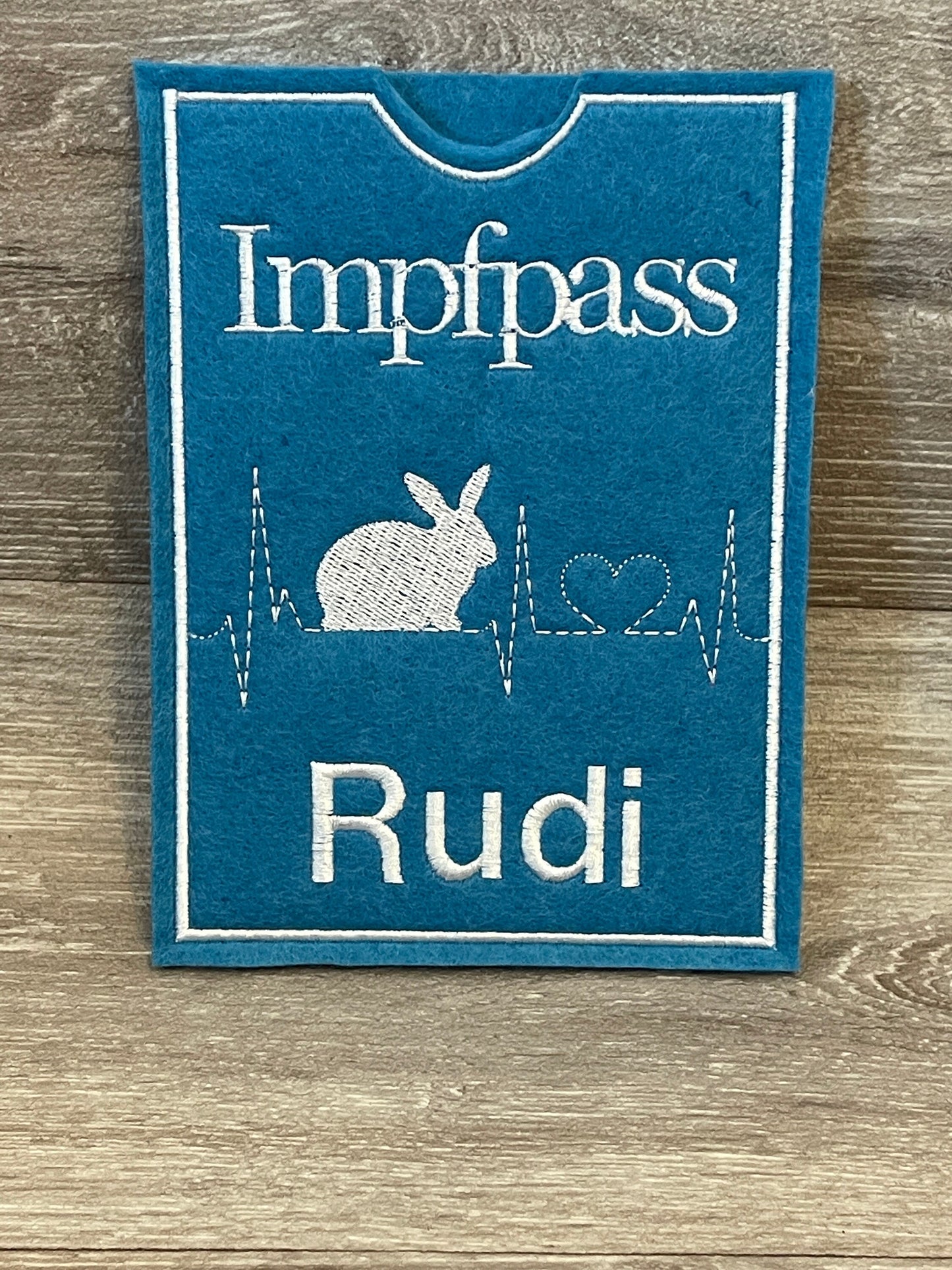 Impfausweishülle „Kaninchen Herzlinie“
