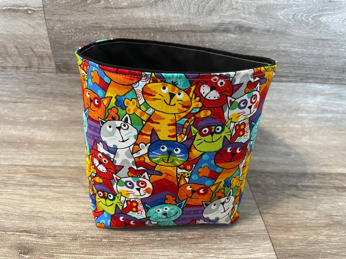 Stoffkörbchen "Bunte Katzen"