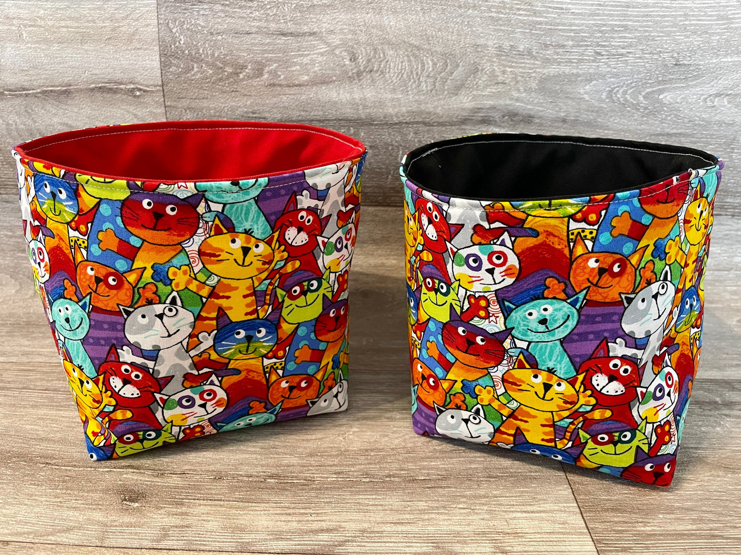 Stoffkörbchen "Bunte Katzen"