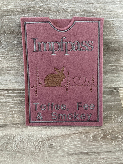 Impfausweishülle „Kaninchen Herzlinie“