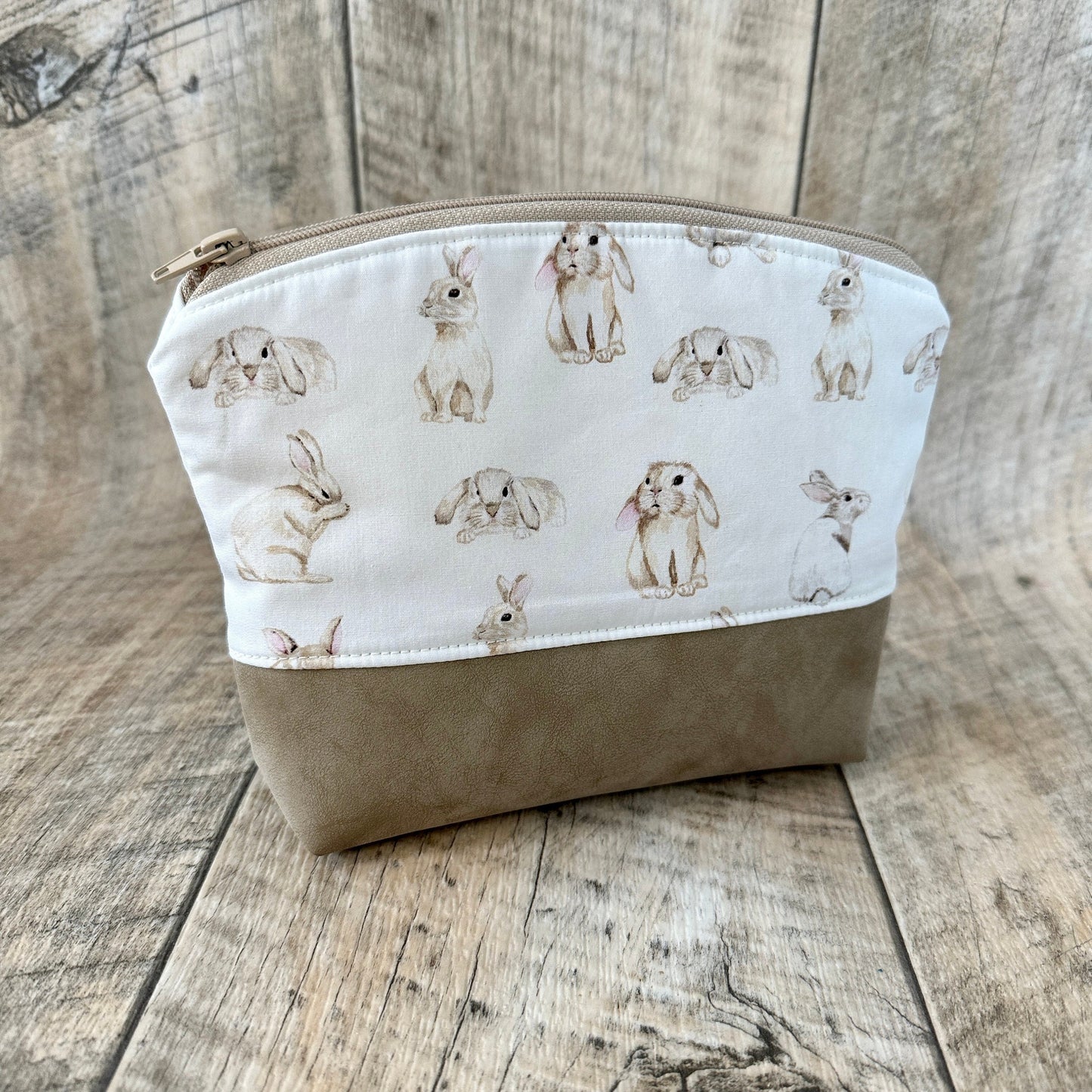 Kosmetiktasche "Kaninchen Beige"
