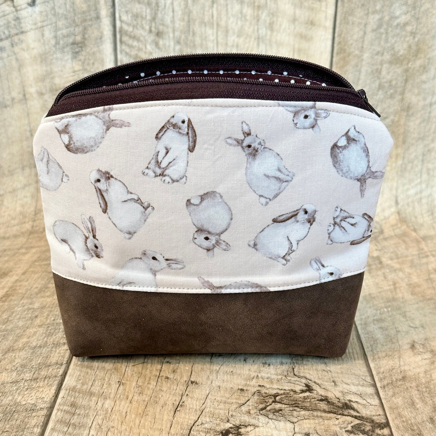 Kosmetiktasche "Kaninchen Braun"
